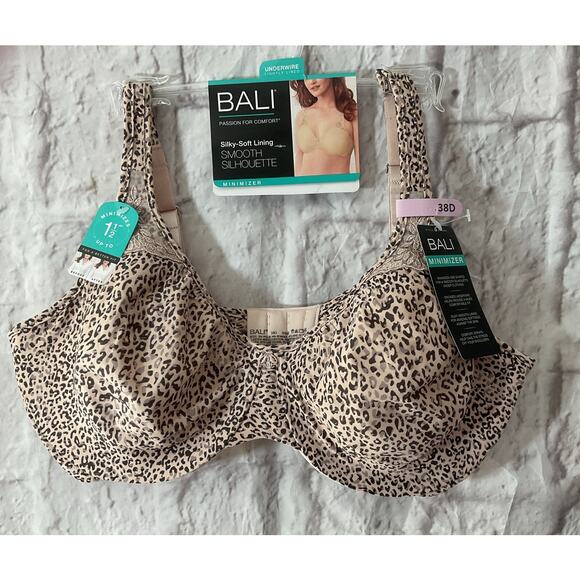 NWT Bali Passion for Comfort Minimizer Smooth Silhouette Underwire Bra 38 D - Picture 1 of 5